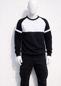 Stylish Two-Tone Black Sweatshirt
