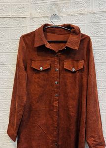 🇮🇹Shein Imported Corduroy Shirt Dress