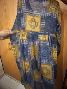 Boho See Through Print Dress