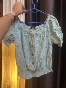 Cute Blue Floral Top