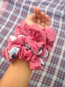 Pink Scrunchies Combo Of 3