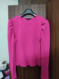 Pink Puff Sleeve Top