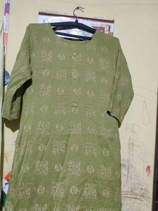 Olive Green Kurti Set
