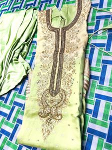 Party Wear Salwar Suit( Sea Green Colour)