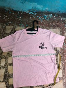 oversized Tshirt Baby Pink Colour