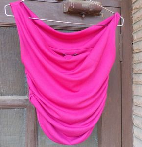 Hot Pink Draped Tank Top