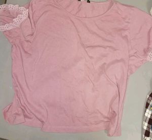 Cute Pink And Green Top