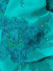 Georgette Chiffon Mukesh Work Saree