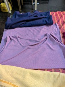 Combo Of 4 Sleevesless  Cotton Tops