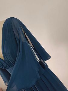 Flowing Chiffon Sleeves Ruched Dres