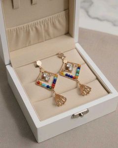 Colorful Beaded Dangle Earrings