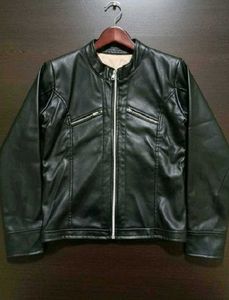 Black Faux Leather Moto Jacket