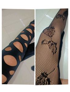 Ripped & Rose Fishnet Tights