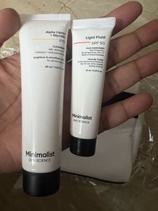 Minimalist FaceWash And Sunscreen With Pouch Combo