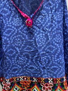 Blue Bandhani Top