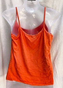 Orange Graphic Tank Top