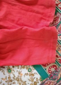 Red Leggings With Adjustable Waist Band