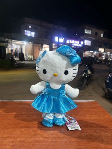 Hello Kitty Plush Doll in Blue Dress