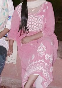 Pink Anarkali Frock
