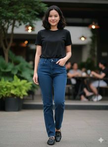 Dark Blue Straight Jeans