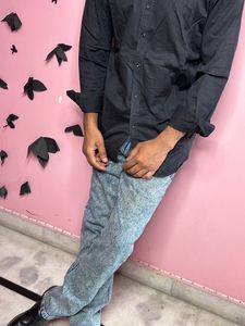 full pair of jeans and shirt