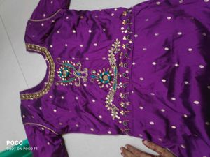 Purple Embroidered Kurta Set