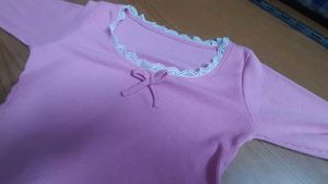 Lacey Coquette Pink Crop Top