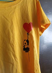 ✨Cotton Yellow T-Shirt For Girls–Soft&amp; EverydayUse