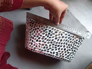 Beautiful Indoor Flower Vase (Mirror Work)
