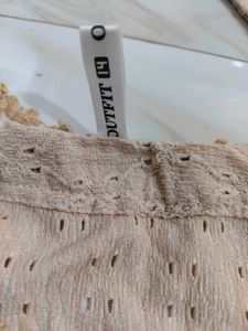 Peach Eyelet Top