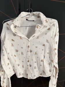Cute Teddy Bear Print Shirt