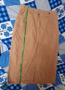 Sassafras Solid Women Wrap Around Beige Skirt