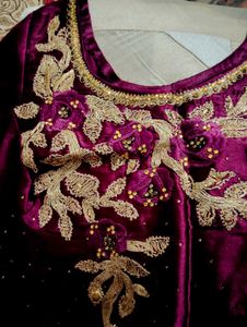Purple Embroidered Dress