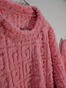 Pink Fuzzy Lounge Set