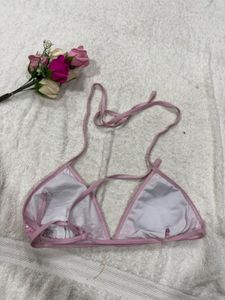 Pink Sequin Bikini Top