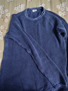 Blue Knit Pullover