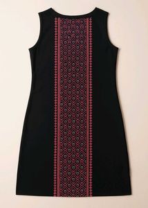 Black Sleeveless Ethnic Dress