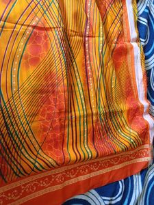 Elegant Orange &amp; Yellow Saree