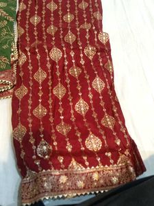 Maroon Heavy Party Wear Unstitched Suit