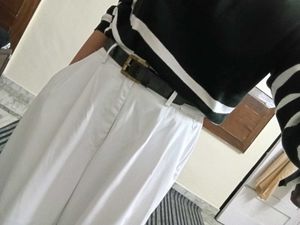 White Korean style formal trouser for women..