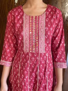 34 Bust Cotton Kurta Set For Woman