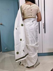 Silk Embroidery Saree For Women.