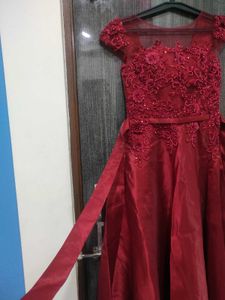Red Party Wear Gown