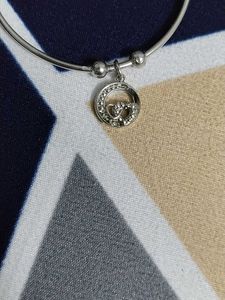 Silver Tone Charm Bangle