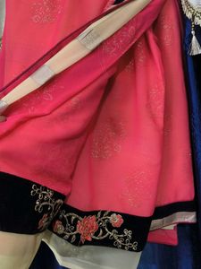 Coral Embroidered Saree