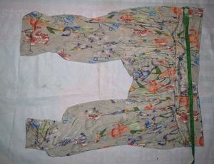 Floral Print creap silke suit