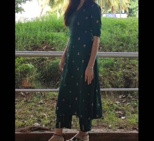 Myntra Green Sharara With Kurti