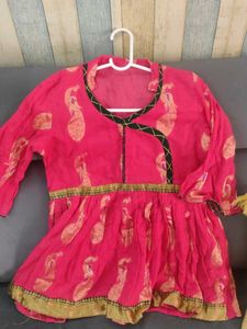 Cute Pink &amp; Green Salwar Suit