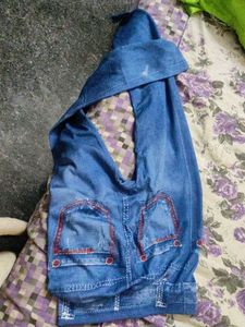 Girls Ripped Denim Jeans