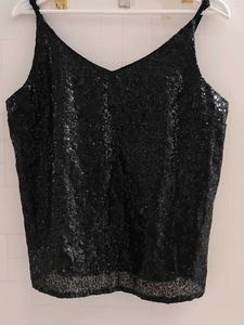 Sparkly Black Cami Top